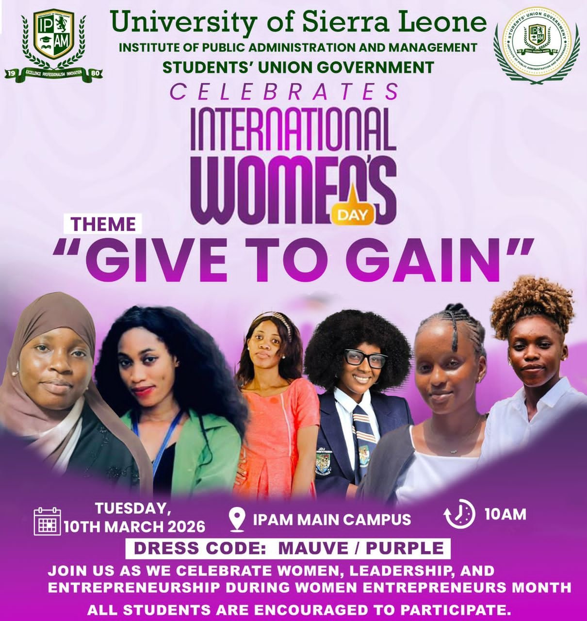 INTERNATIONAL WOMEN’S DAY CELEBRATION – IPAM 2026 💜