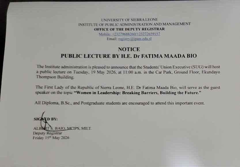 IPAM Community Set to Welcome First Lady for Special Public Lecture