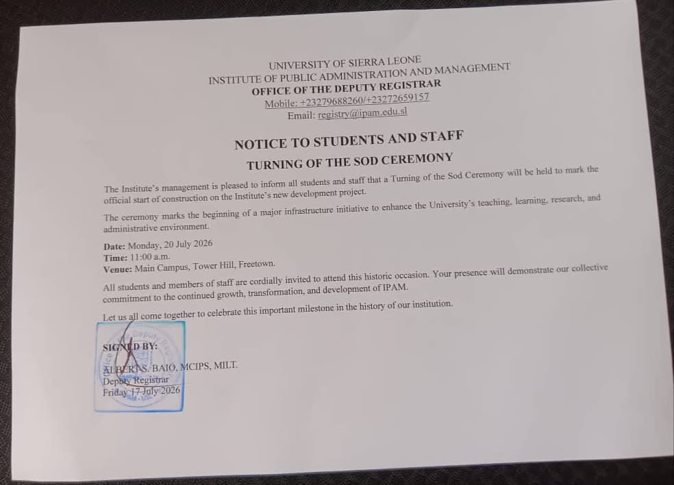 USL-IPAM to Launch Major Infrastructure Project with Turning of the Sod Ceremony